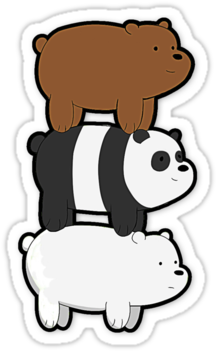 We Bare Bears By Coinho - We Bare Bears Sticker Drawings (375x360), Png Download