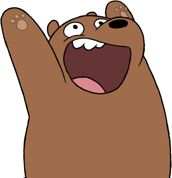 Grizzly Bear - Thank You Bare Bear (1600x413), Png Download