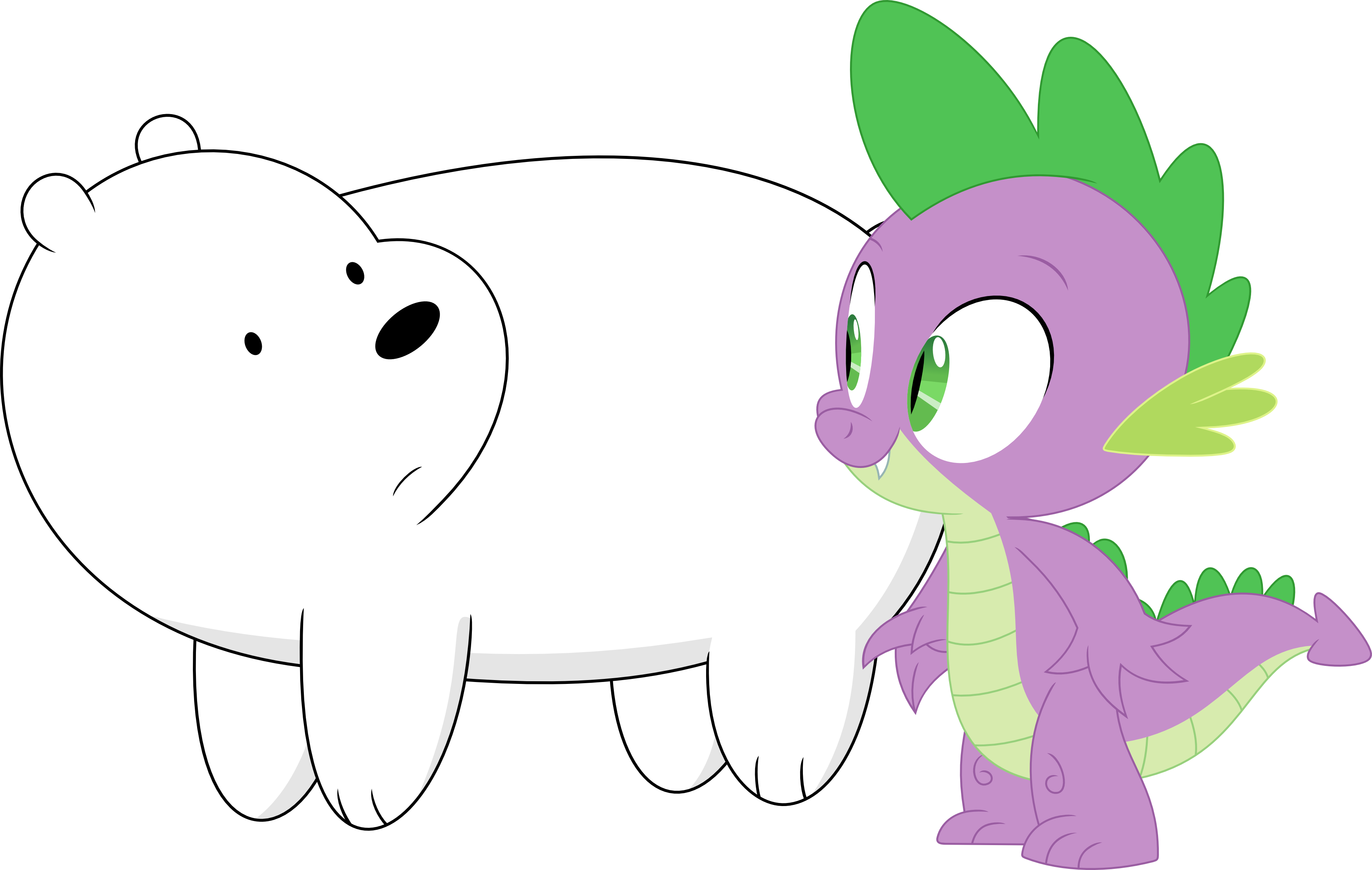 Porygon2z, Crossover, Ice Bear, Safe, Simple Background, - Spike Ice Bear (3585x2272), Png Download