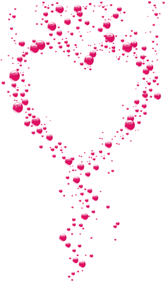 Pink Balloons Png - Heart Bubbles Clip Art (365x600), Png Download