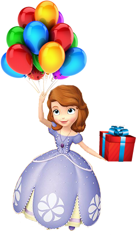 Sejam Bem Vindos Ao Gifs Linda Lima Aqui Você Irá Encontrar - Sofia The First Holding Balloons (354x518), Png Download
