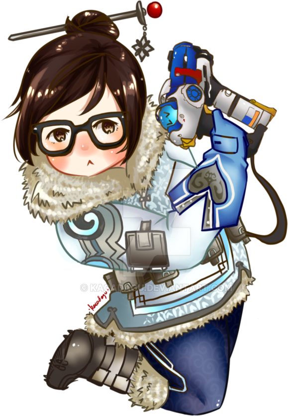 Overwatch By Kacadagu On Deviantart - Chibi Mei Overwatch (894x894), Png Download
