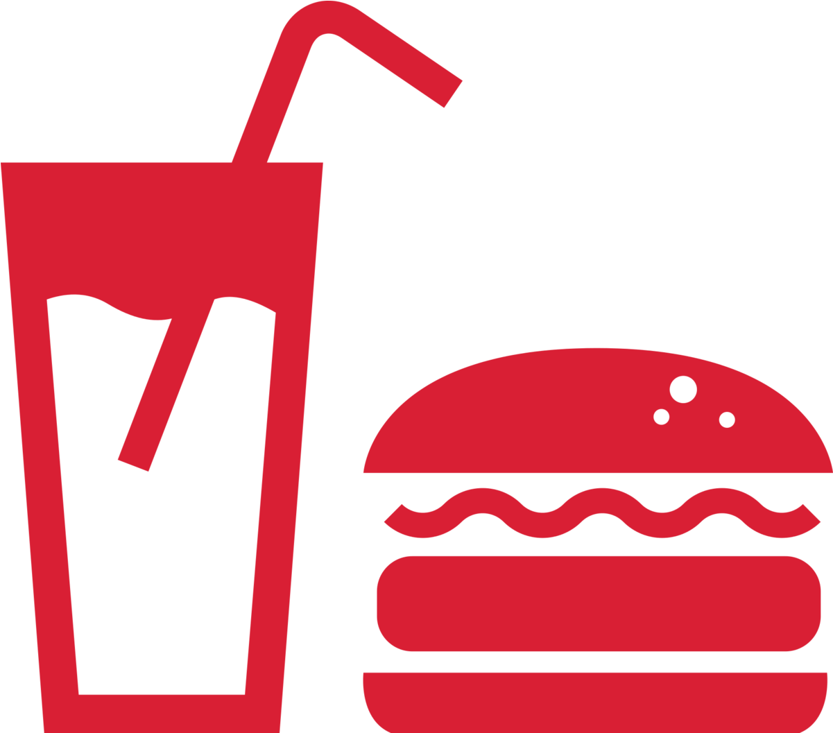 Stencil Templates, Stencils, Food Icons, Pictogram, - Fast Food Icon Red (1200x1200), Png Download
