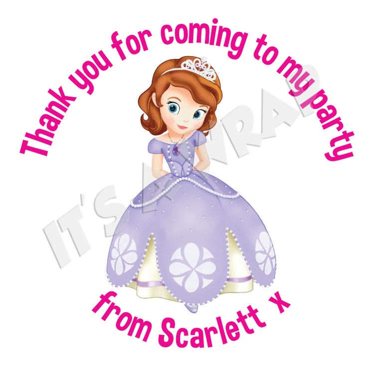 Sofia The First Sweet Cone Stickers - Princess Sofia 2nd Birthday (765x765), Png Download
