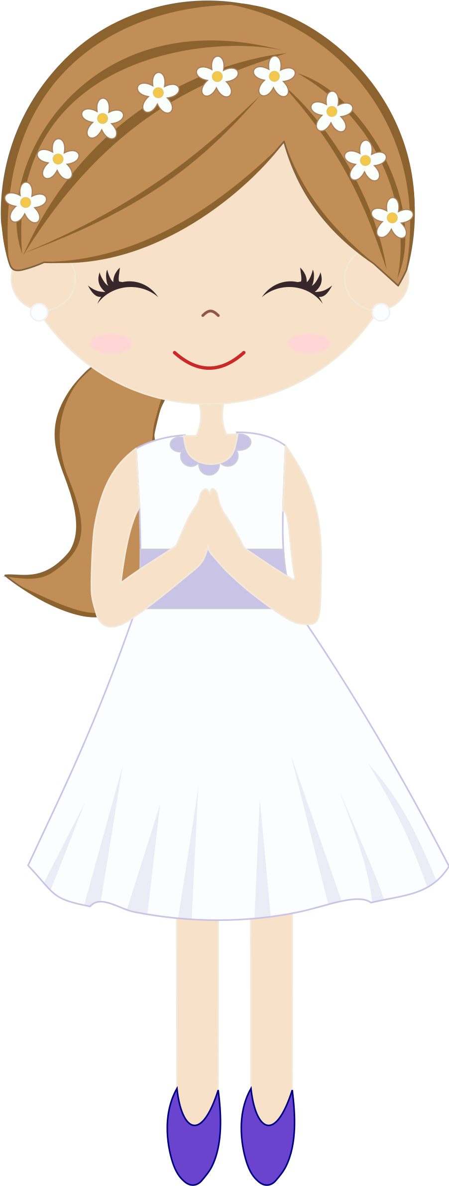 Flower Hair Girl Vector Transparent - Portable Network Graphics (960x2400), Png Download