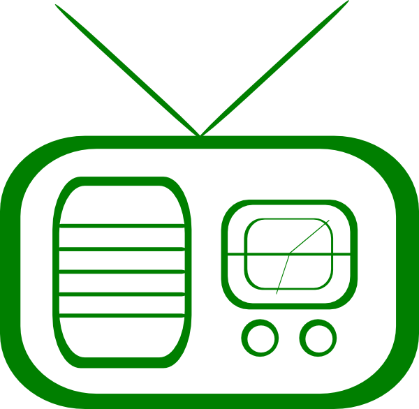 Radio Green Clip Art At Clker - Radio Clipart (600x586), Png Download