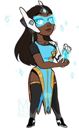 Symmetra Chibi (500x562), Png Download