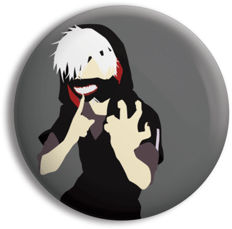 Tokyo Ghoul - Kaneki - Anime Minimalist (580x569), Png Download