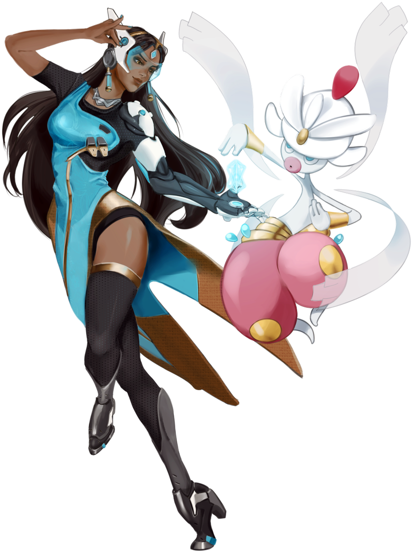 Symmetra And Medichamp From Pokemon Overwatch Community, - Symmetra Pokemon (880x1200), Png Download