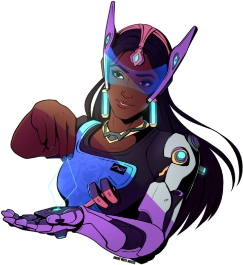 Wanted To Draw One Of The Overwatch Girls And My Friend - King Vicious (500x526), Png Download