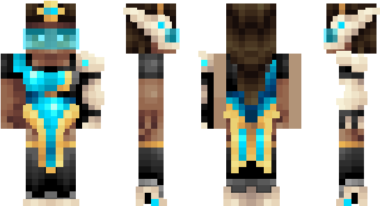 Minecraft Skin Symmetra - Minecraft (600x348), Png Download