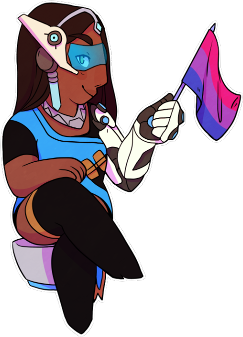 For Ow Pride Bi Symmetra - Art (500x685), Png Download