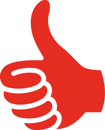 Thumbsup-red - Thumbs Up Red Png (365x451), Png Download