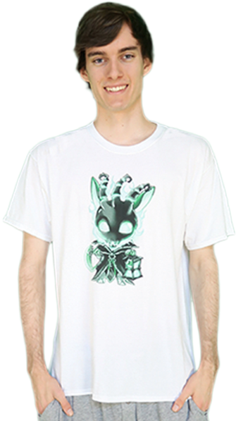 Thresh Chibi T-shirt White - Bunnyfufuu Merch (406x600), Png Download