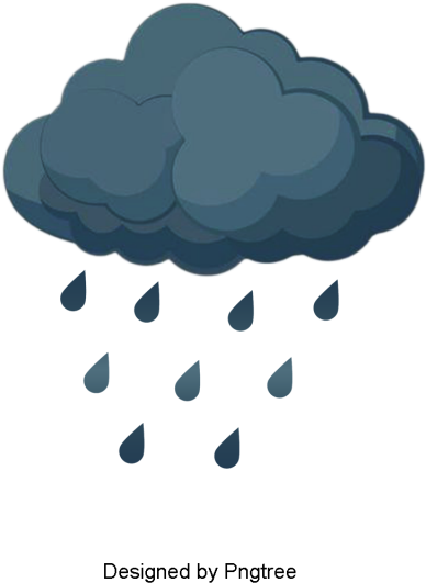 Hermosa Cool Cartoon Pintada A Mano La Lluvia Gotas - Rain (640x640), Png Download