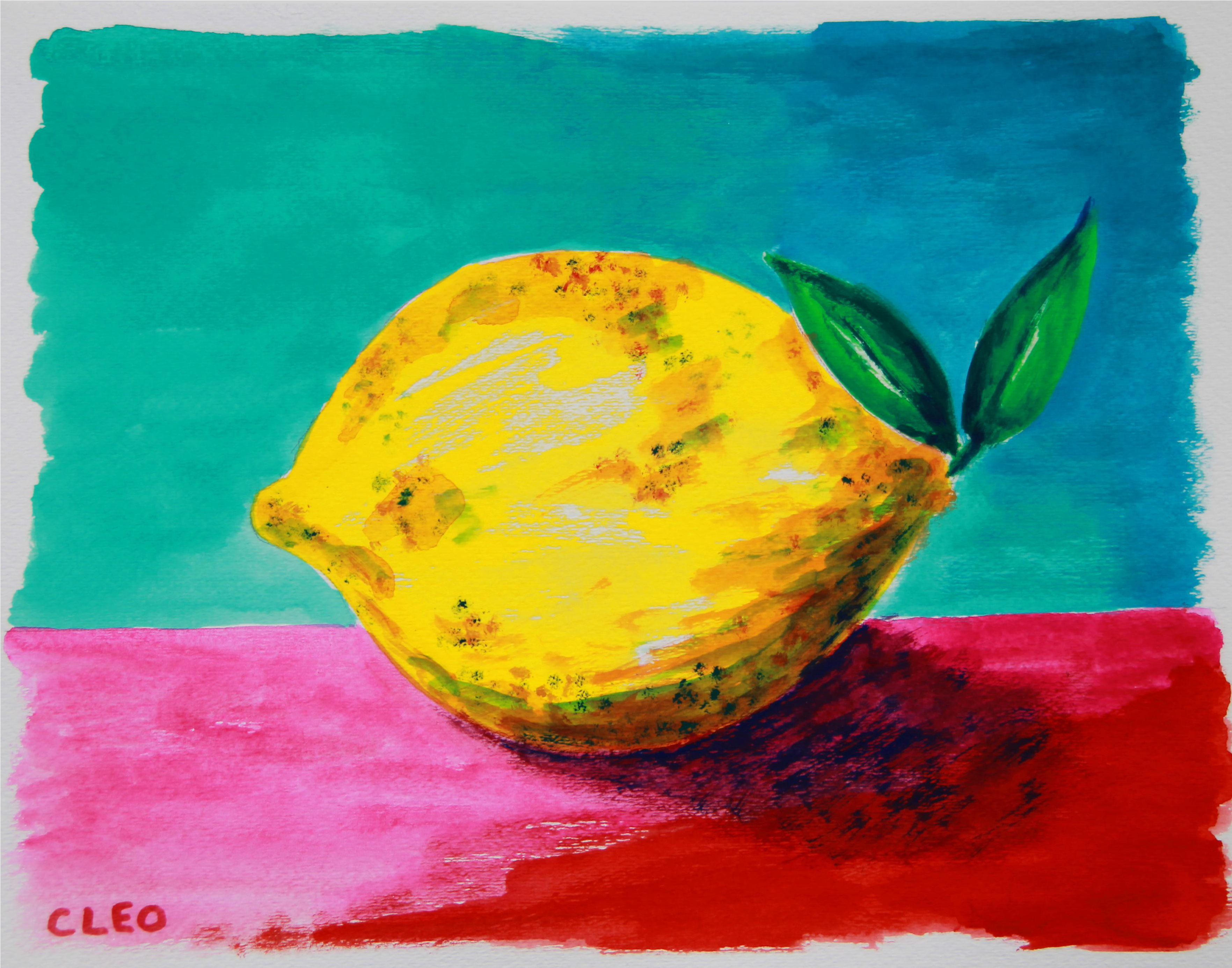 Lemon Still Life Painting - Abstract Art (3918x3079), Png Download
