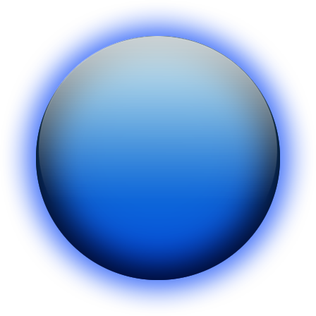 Image Glowing Blue Png - Glowing Ball Transparent Background (448x448), Png Download