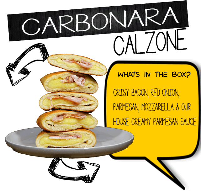 Bacon Carbonara Calzone - Pizza (641x640), Png Download