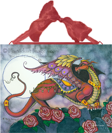 Red Dragon Ceramic Tile Plaque - Ceramic (400x462), Png Download