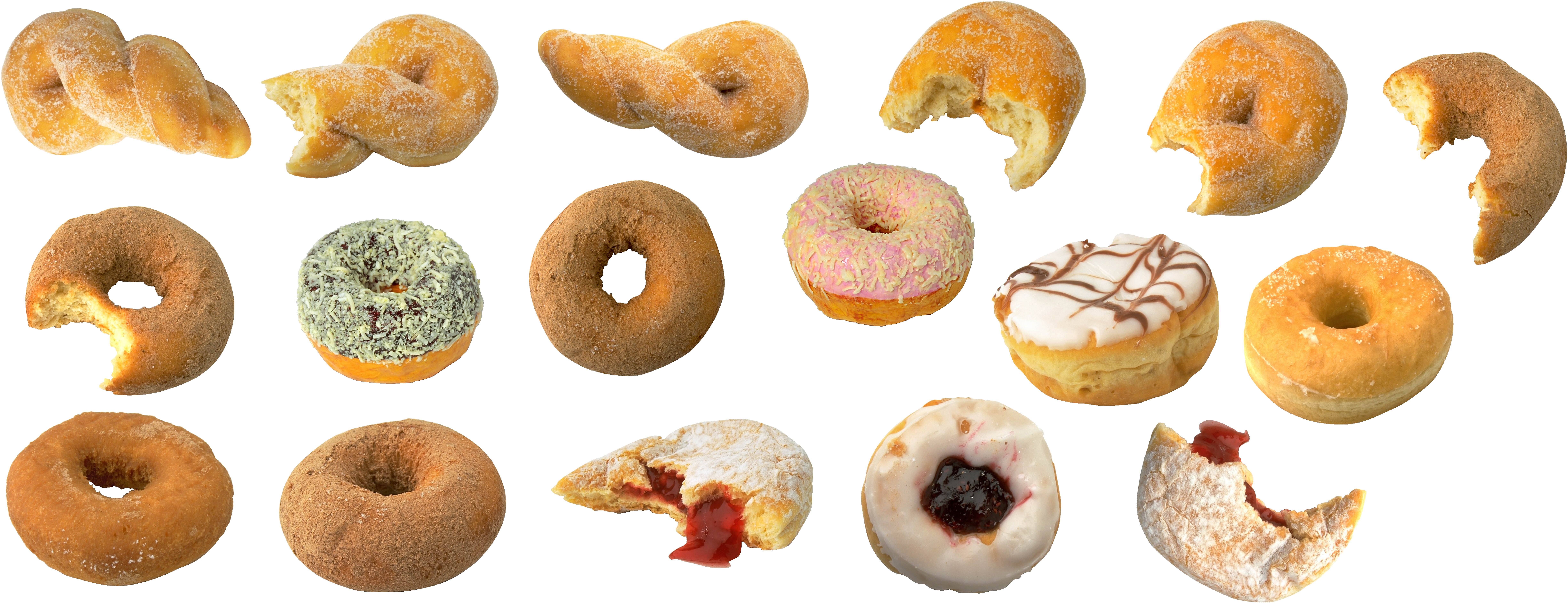 Free Download Cider Doughnut Cannabis Variety Of Donuts (10000x4532), Png Download