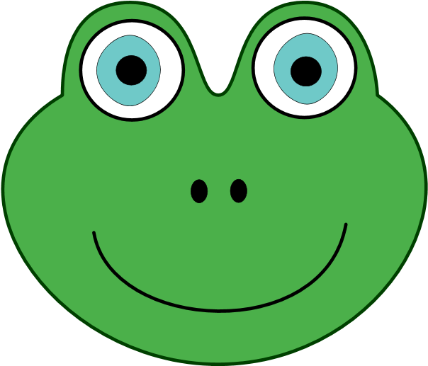 Frog Face Clipart (650x572), Png Download