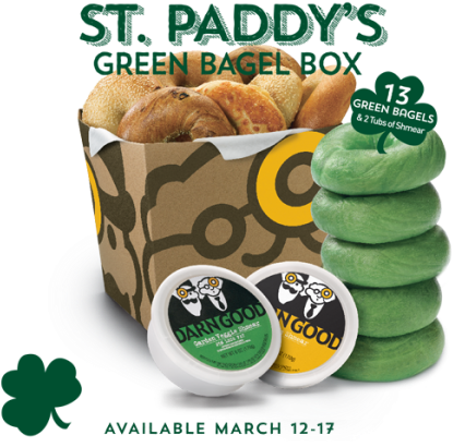 Green Bagels - Starbucks Menu Fo St Patrick's Day (480x564), Png Download