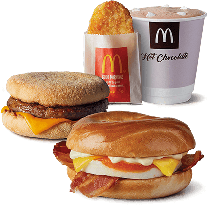 Bagel Hunger Buster® - Mcdonalds Nz Breakfast Menu (700x487), Png Download