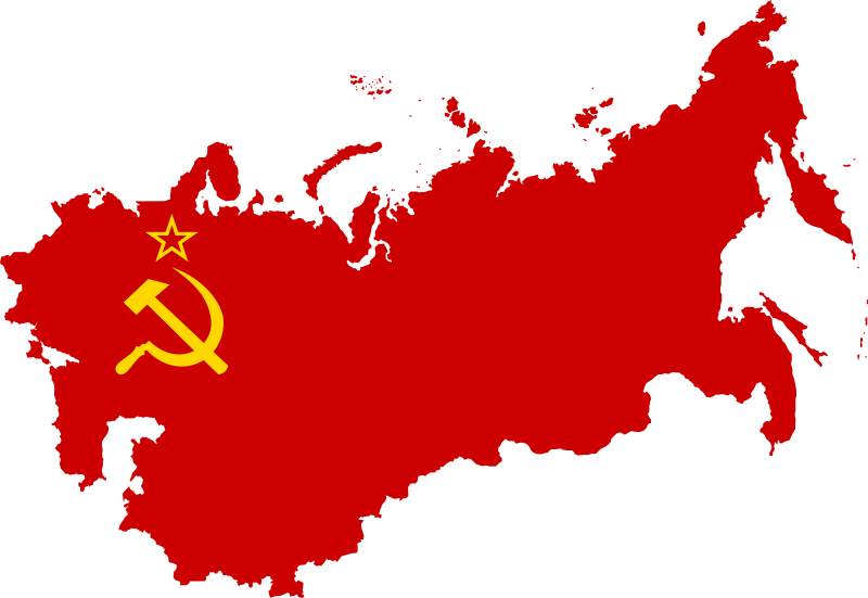 Map Flag Of The Soviet Union - Soviet Union Flag Map (800x551), Png Download