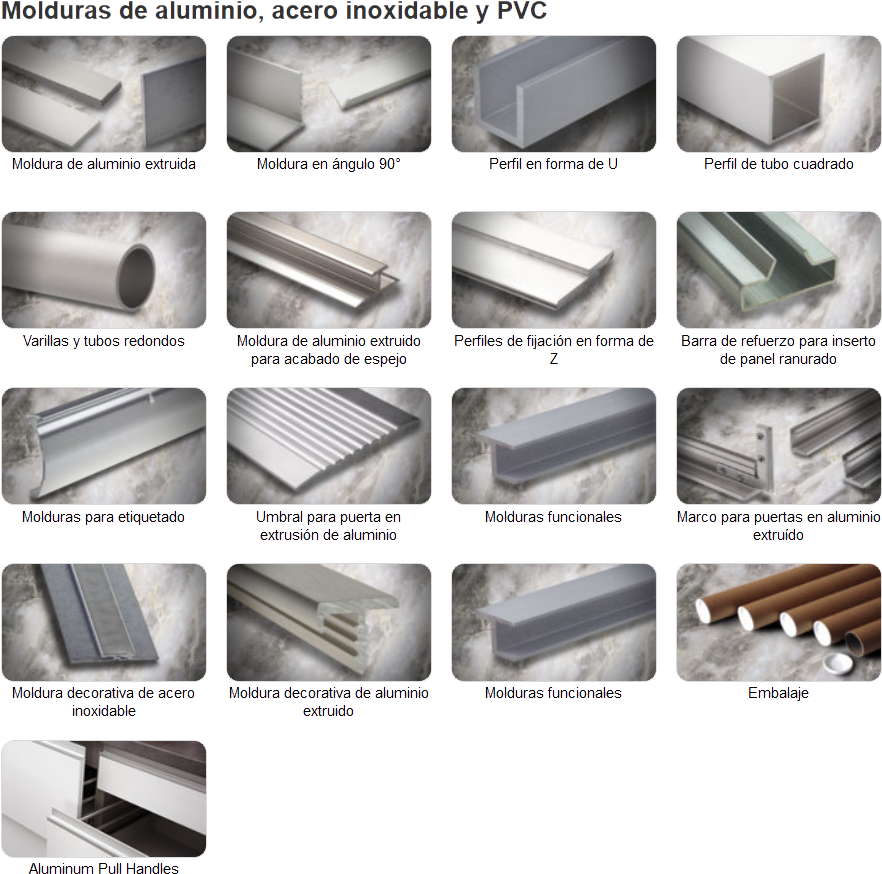 Colores De Perfiles - Perfiles Y Molduras De Aluminio (906x886), Png Download
