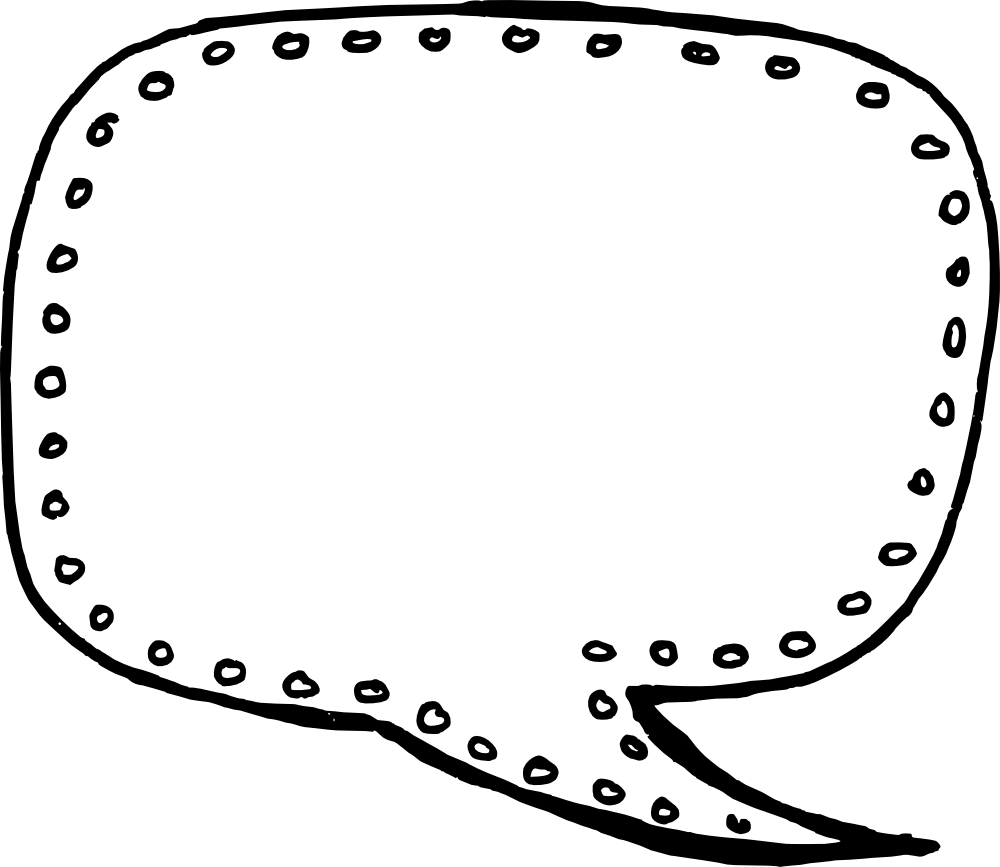 50 Hand Drawn Comic Speech Bubbles Vector Svg Png - Milk Glass Plates (1000x867), Png Download
