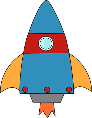 Clip Art Of A Cartoon Rocket - Space Rocket Clip Art (390x500), Png Download