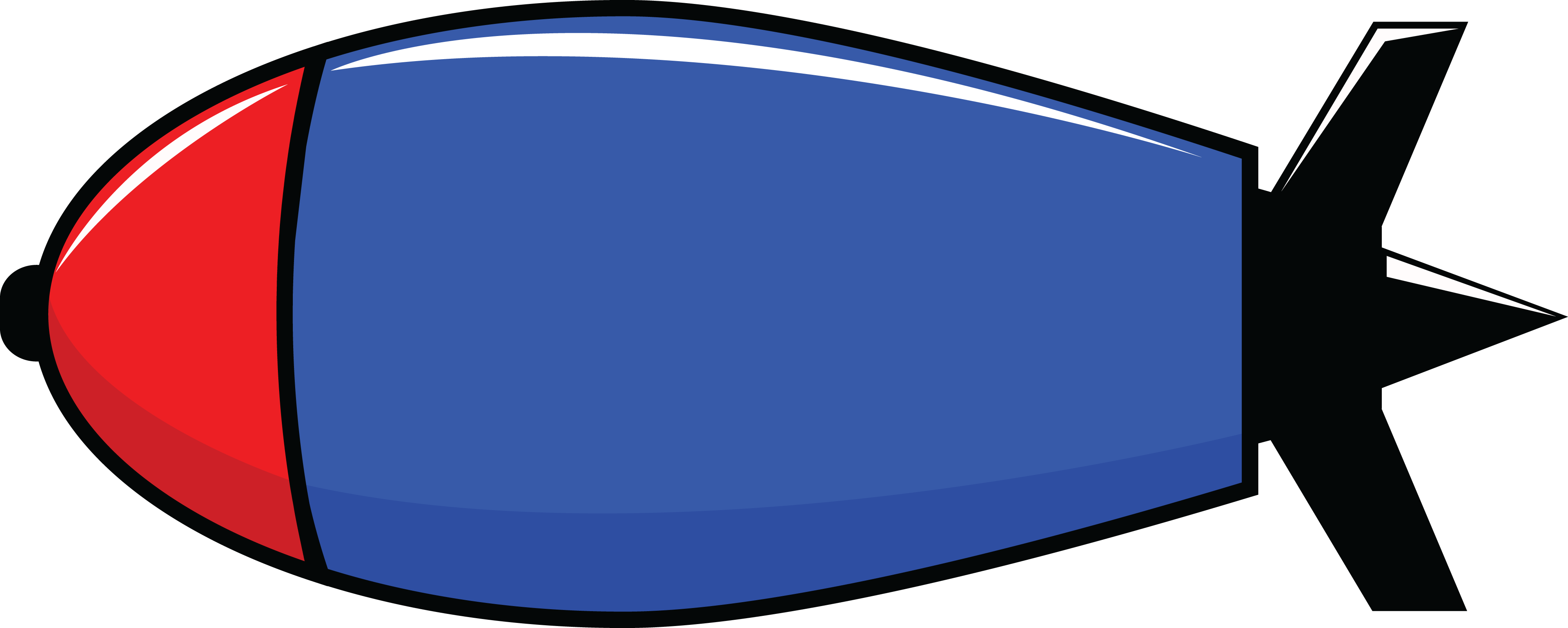 Free Clipart Of A Rocket - Cartoon Missile Png (4000x1603), Png Download