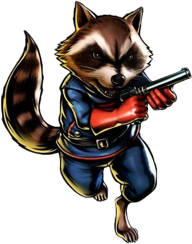 Rocket Raccoon - Ultimate Marvel Vs Capcom 3 (400x630), Png Download