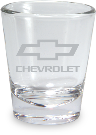 Etched Chevy Bowtie Clear Shot Glass - Chevy Tracker 1998-2004 Factory Speaker Replacement (392x500), Png Download
