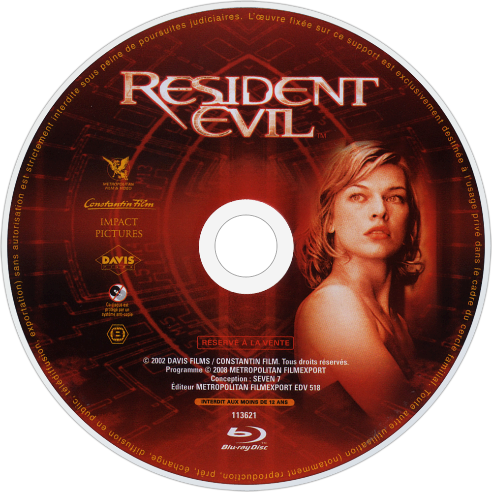 Resident Evil Bluray Disc Image - Resident Evil Blu Ray Discs (1000x1000), Png Download