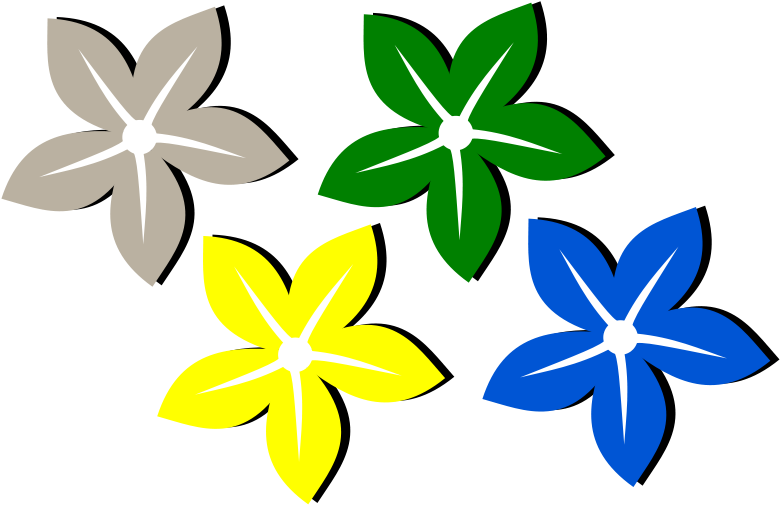 How To Set Use Colored Flowers Svg Vector (600x388), Png Download