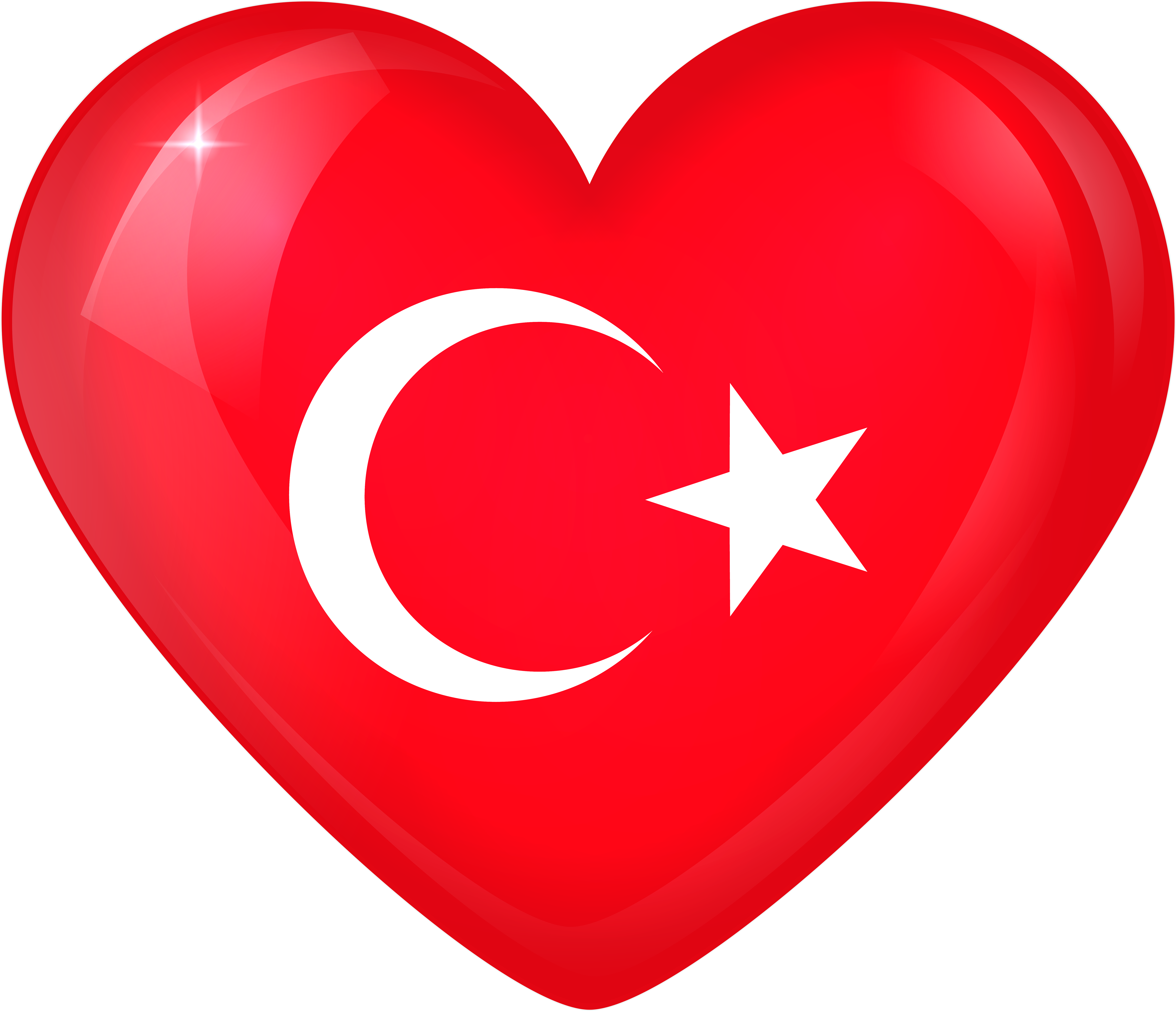 Kalp Içinde Türk Bayrağı (6000x5220), Png Download
