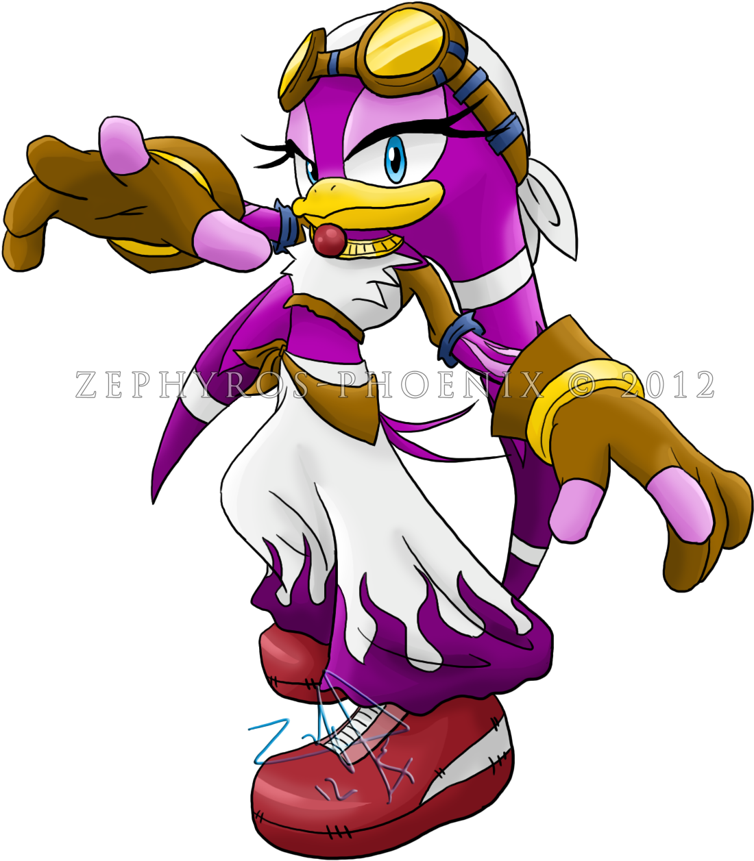 Lady Wisteria - Wave The Swallow Sonic Boom (1129x1339), Png Download