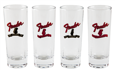 Fender® Banner Headstock Shot Glasses - Fender Headstock Shot Glasses Set Of 4 (386x386), Png Download