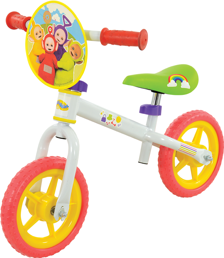 10” Balance Bike - Teletubbie Bike (900x922), Png Download