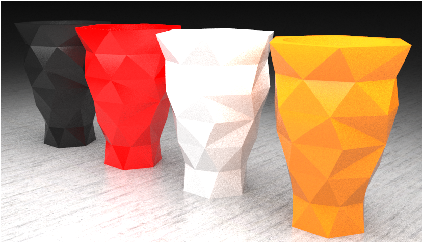 Low Poly Shot Glass - Coffee Table (1280x511), Png Download