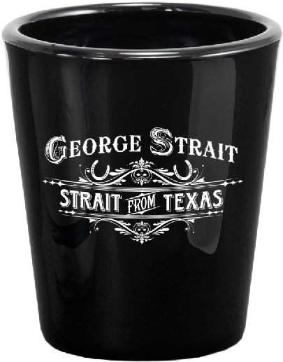 George Strait Black Shotglass- Strait From Texas - Texas (800x800), Png Download