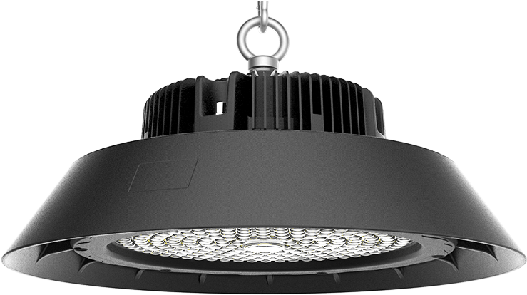 Black High Bay Led Lighting - Led Lamp (833x435), Png Download