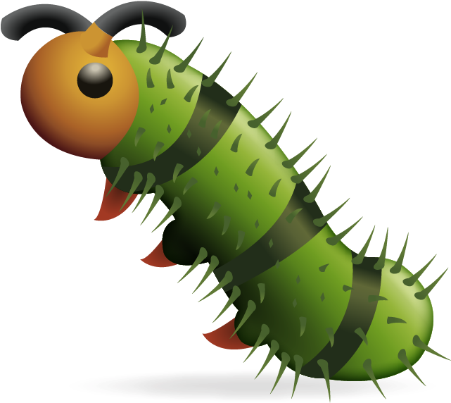 Download Caterpie Bug Emoji Png - Caterpillar Emoji Png (600x600), Png Download