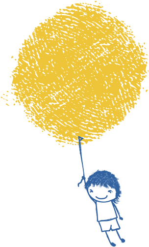 Sunny Character With Balloon From Clear Sky Logo - Child (325x526), Png Download