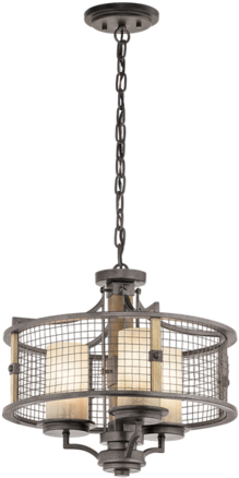 Ahrendale 3 Light Chandelier/semi Flush - Kichler Ahrendale (600x450), Png Download