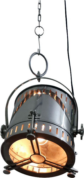 Modern Nautical Chrome Pendent Lamp - Ceiling Fixture (800x800), Png Download