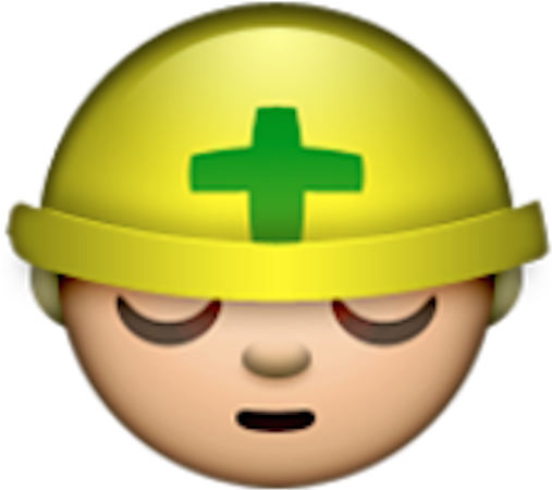 8emoji - Old Construction Worker Emoji (600x600), Png Download