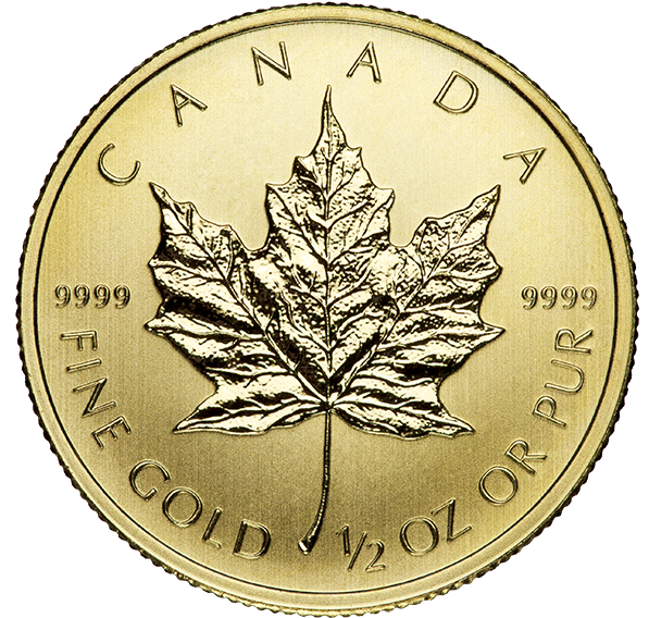 1 2 Oz Common Date Thumb - Canadian Maple Leaf (600x600), Png Download