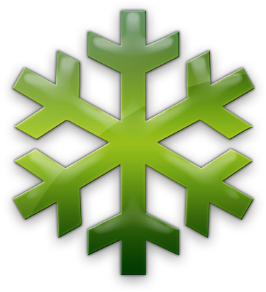 Picture - Green Snowflake (420x420), Png Download